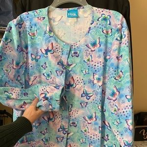 Butterfly scrub jacket